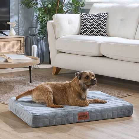 Paws for Slumber Orthopedic Pet Bed, Grey, Medium