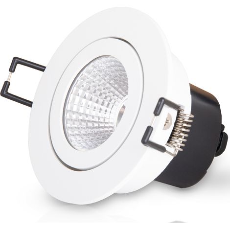 Paco Home Foco Empotrable  Spotlight Iluminación Armarios Debajo Mostrador Cocina Blanco,  1 x LED - giratorio