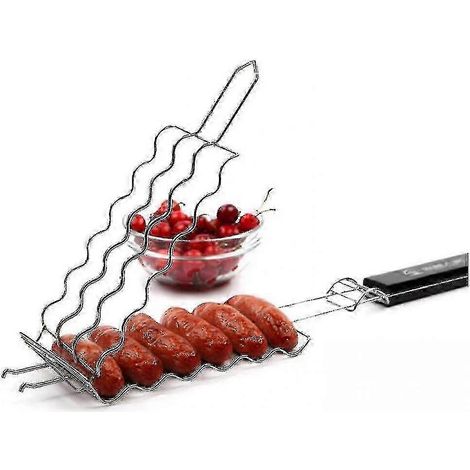 Panier à griller portable pour barbecue, grille à saucisses, filet 2025 (1/5)