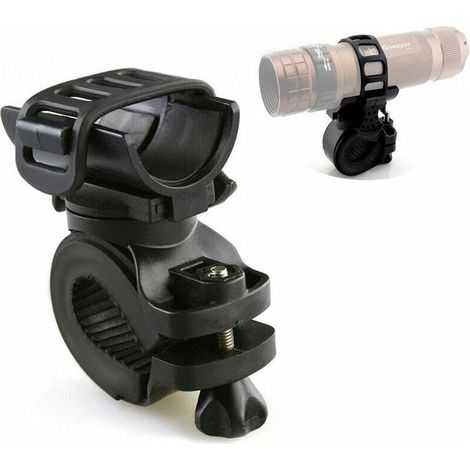 Porte-clip multifonctionnel pour lampe de poche pour vélo (noir) (1/5)