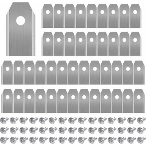 Lot de 45 lames de tondeuse en titane – Compatibles Husqvarna. Gardena. Yardforce – 35x18x0.75mm – Avec 45 vis de montage (1/5)