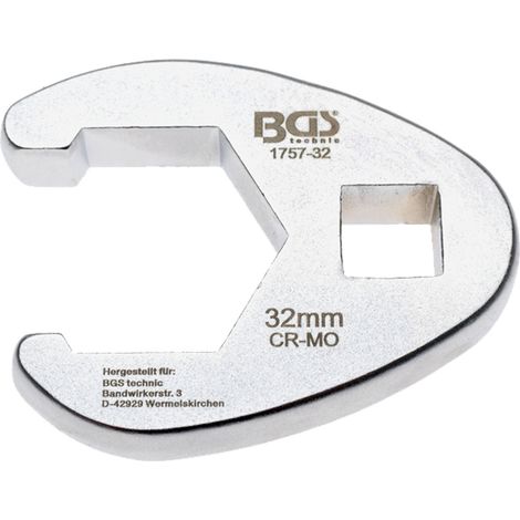 BGS Hahnenfußschlüssel Antrieb Innenvierkant 12,5 mm (1/2") SW 32 mm - 1757-32