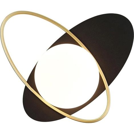 TrAdE Shop Traesio - Applique Lampada Da Interno A Parete In Stile Contemporaneo Con Attacco G9 Nero Oro Aq58 - (1/5)