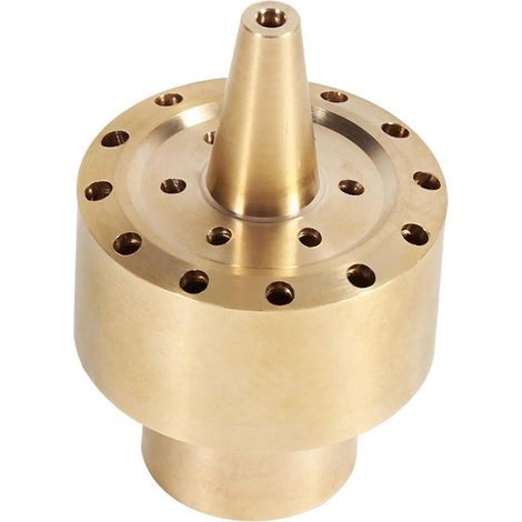 Brass Garden Pond Fountain Nozzle 1/2" Gold Water Spray Head (1/5)