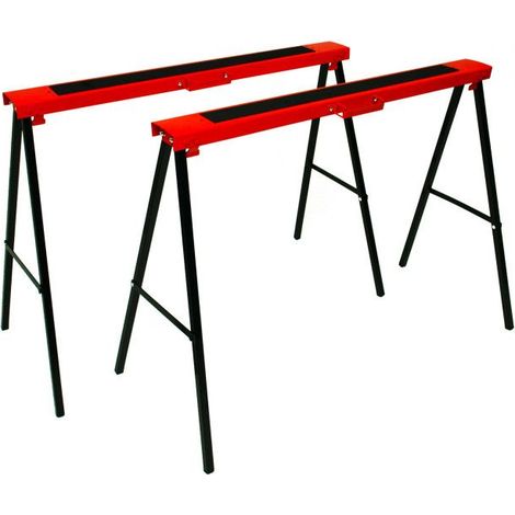 Tréteaux métalliques pliants KB250 charge 125 kg/tréteau - la paire