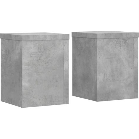 Portavasi mobili per fiori set da 2 legno ingegnerizzato grigio 020045332