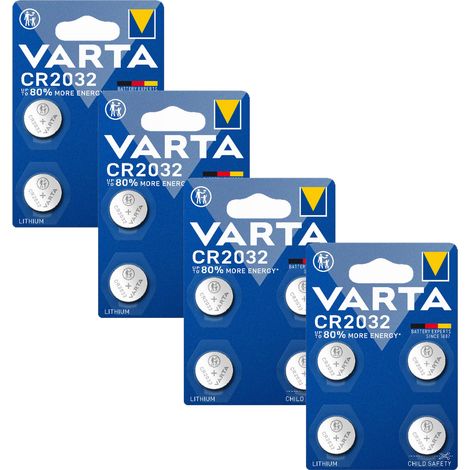 Varta CR 2032 Batterie a bottone al litio per telecomando orologio 3V 4 pezzi x4 (1/4)