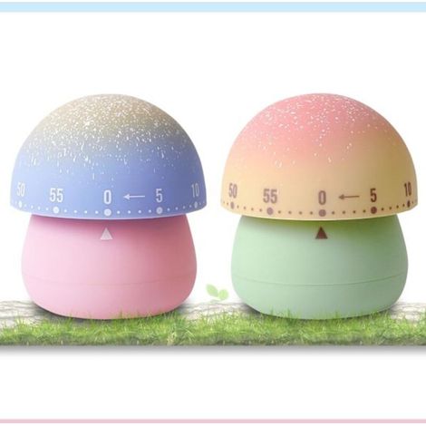 Lot de 2 minuteurs de cuisine mignons, minuteur à œufs 100 % mécanique pour enfants, minuteur à remontage manuel de 60 minutes pour la cuisine, la lecture ou le sport. (Mu (1/5)