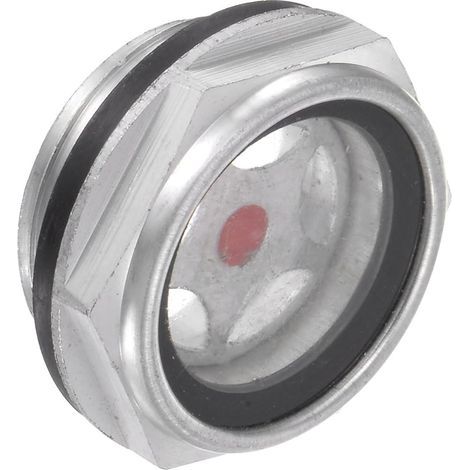Ölstandsanzeiger für Luftkompressoren, G3/4 Außengewinde, Flüssigkeitsanzeiger mit Sechskantkopf, Aluminium, 1 Stück (1/5)
