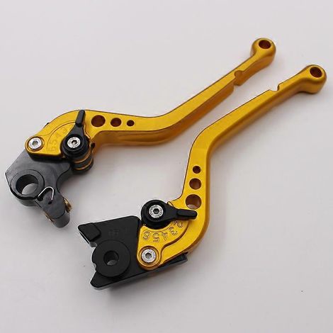 Poignée de klaxon de frein modifiée, accessoires de biellette d'embrayage (longue poignée dorée) pour motos KTM 1090 Adventure/R (1/4)