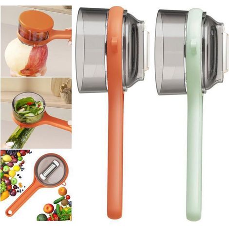 Éplucheur à pommes de terre - Éplucheur - Couteau à éplucher avec boîte de rangement - Éplucheur à fruits et légumes avec (1/4)