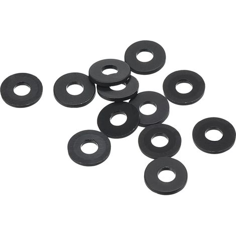 M3 Nylon Plat Rondelle, 12 Paquet 3mm ID 8mm OD Étanchéité Espaceur Joint Anneau pour Robinet Tuyau Eau Tuyau Fixation Boulon,Noir (1/5)