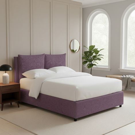Letto Matrimoniale Liskeard, Sfoderabile, Contenitore Made in Italy, Viola Lilla (1/5)
