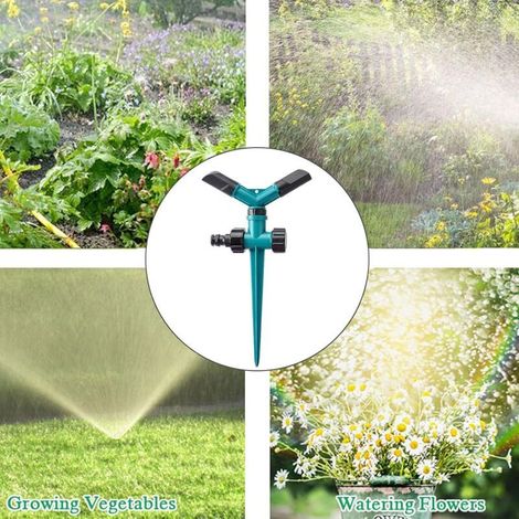 Arroseur Pointe Rotative Arroseur Gazon Par Pulvérisation Piquet D'arrosage Rotatif Parfait Pour Pelouses, Plates Bandes Et Jardins L'avant, Fixable En Toute Sécurité Dans Le Sol, Utilisation Mobile L (1/5)
