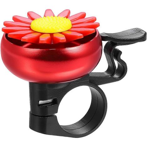 VORCOOL Sonnette de vélo enfant en forme de tournesol (rouge)-6.50X5.00X4.00CM