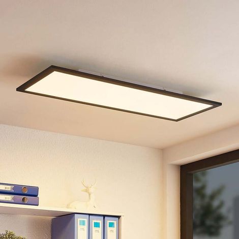 [GEBRAUCHT] B-Ware Lindby Deckenleuchte Nelios LED Lampe Leuchte schwarz 4000K 80x30cm IP20 36W (1/2)