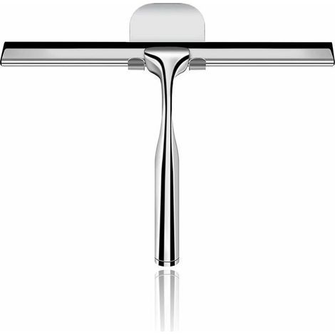 Raclette de Douche,Raclette,Miroir Salle Bain Raclette de Nettoyage Vitres pour Vitres de Voiture, Raclette Douche en Acier Inoxydable 10 " Fenêtres,Salles Bains,Miroirs,Pare-brise,Carreaux,Bât (1/5)