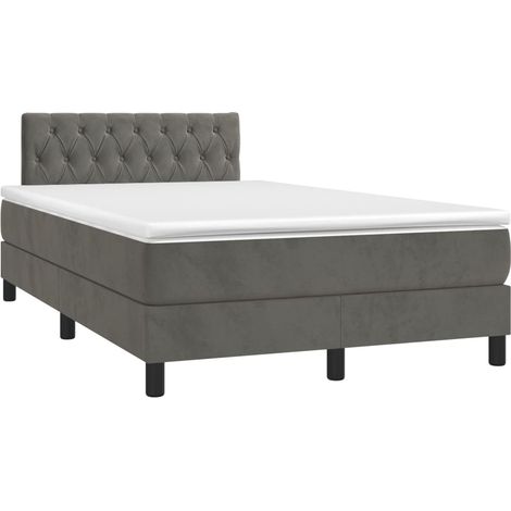Maison Exclusive - Boxspringbett mit Matratze Dunkelgrau 120x190