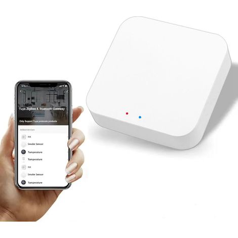 Passerelle ZigBee et Hub Bluetooth, Passerelle ZigBee sans fil avec contrôle à distance par APP, Pont WiFi Bluetooth pour contrôle d’automatisation domestique (1/5)