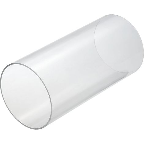 115mm x 120mm(4 1/2" x 4 3/4") Tuyau en Acrylique Transparent, Tube en Plastique Rigide de 10 Pouces pour Tuyau d'Eau d'Aquarium, Système de refroidissements par Eau, Plomberie (1/5)