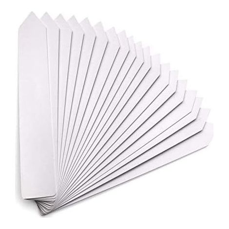 Pack of 100 Garden Plant Labels, 51cm Plastic Plant Tags and Waterproof Markers - Grey White (1/5)