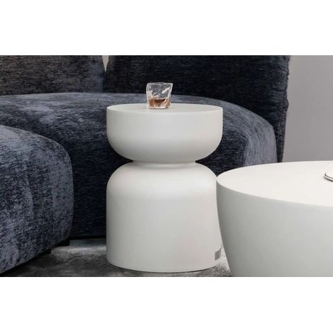 CHRONOS Table d’appoint en béton  minimaliste  fonctionnel  35 x 35 x 46 cm (1/3)