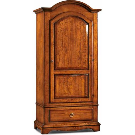 Armadio Legno 1 Porta Noce Arte Povera