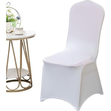 Fundas para sillas, Paquete de 4-45 x 45 x 95 cm, Fundas elásticas para sillas, Suaves, Fáciles de colocar, Estético, fiestas, banquetes (1/5)