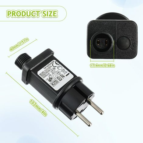 31V 3.6W Transformateur IP44 Adaptateur Pilote, 8 Modes Avec Fonction Minuterie et mémoire pour les lumières de Noël, les lumières de fées, les lumière de glaçons (1/4)