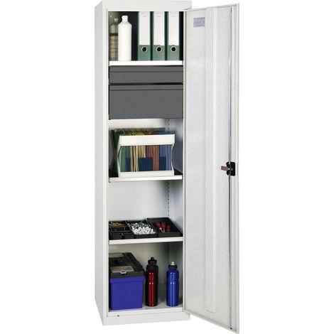 Stumpf Armoire à outils et matériaux série 3000 gris clair + 1 tiroir 100 mm + 1 tiroir 200 mm + 3 étagères coulissantes - 3005707