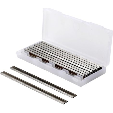 Lames de Raboteuse, 10 Pièces 82mm Réversibles Lame du Rabot HSS, 82x5.5x1.2mm Planer Blades, Lame Rabot Bois de Rechange Pour Rabot électrique, pour Machines de Travail du Bois Rabots MAKlTA Bosch