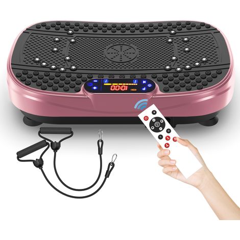 Plateforme vibrante fitness pour entraînement complet du corps, vitesse réglable 1 à 120, 2 bandes de résistance, connexion téléphone et massage magnétique - CHICFURN (1/5)