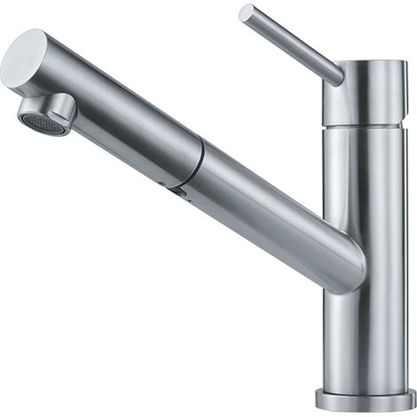 Franke Orbit - Spültischarmatur FC 9461 mit ausziehbarem Auslauf, Edelstahl 115.0569.461 (1/4)