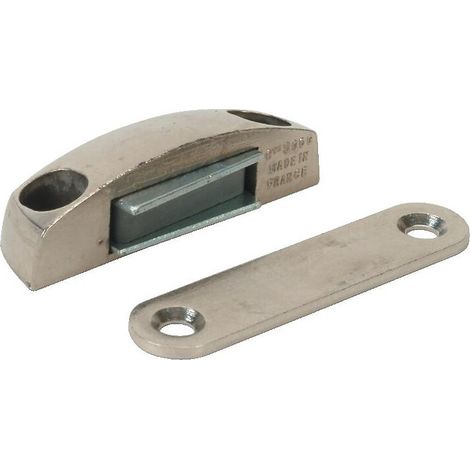 Loqueteau Neptune zamak nickelé force 4 kg - pose en applique - PROGRESS