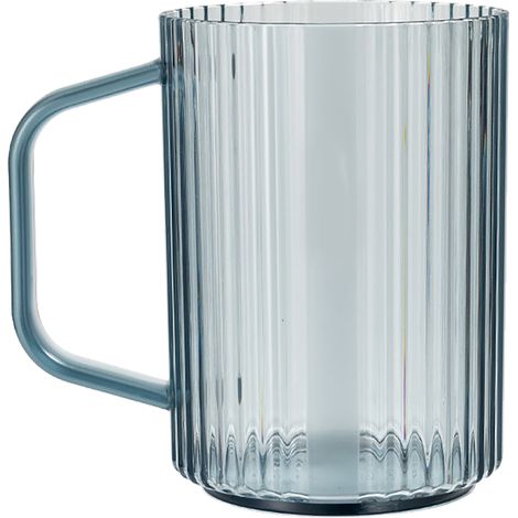 Tasse de brosse à dents transparente, multifonctionnelle, poignée confortable en plastique pour la salle de bain à domicile (1/5)