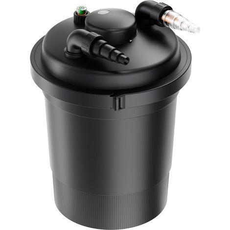 Wiltec CPF-380 Filtre de Bassin à Pression avec stérilisation UV - 380 x 380 x 525 mm - 11 W/étang 12000 l Max. / réservoir 25 l - Filtration Eau à Grand débit (1/5)