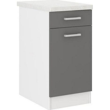 BigBuy Ultra Küchenschrank grau 40 cm