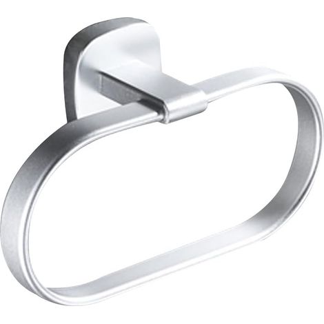 Toalleros de aro, toalleros, toalleros de pared para baño, aptos para cocinas y baños, color gris (color: plata).