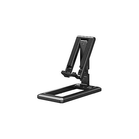 Support de bureau pliable pour tablette, téléphone portable et iPad, iPhone, Samsung (noir) (1/5)