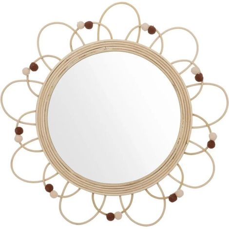 Miroir Mural Enfant Campagne Déco 38cm Beige (1/3)