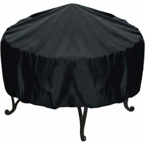 [NEVER USED] Protective cover for round fire pit, 84x50cm Fontainebleau (Black)