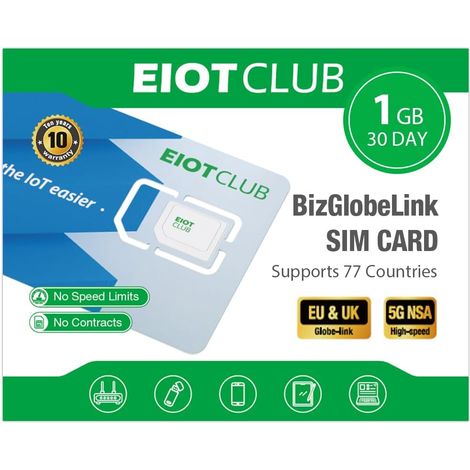 Carte SIM Monde 77 Pays 1Go 30J Prépayée, Data Seule, sans Contrat  5G/4G LTE 77 Pays (ex USA/Égypte/Turquie)  SIM Voyage, Pour Smartphones, Routeurs, Tablettes, Sans Frais d'Itinérance (1/5)