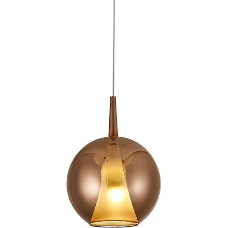Suspension, Lampe suspendue Elsa Mantra cuivre en Verre, MANTRA (1/3)