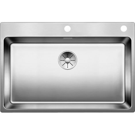 Blanco Andano 700 - Lavello, 74x50 cm, con comando eccentrico dello scarico PushControl, acciaio inox 525246