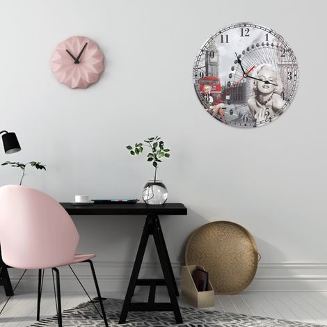 Horloge murale minimaliste rétro créative, horloge simple pour salon, horloge antique (1/5)