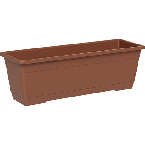 tera® Pflanzkasten BIRKA Clay braun rechteckig 80 cm - Kunststoff