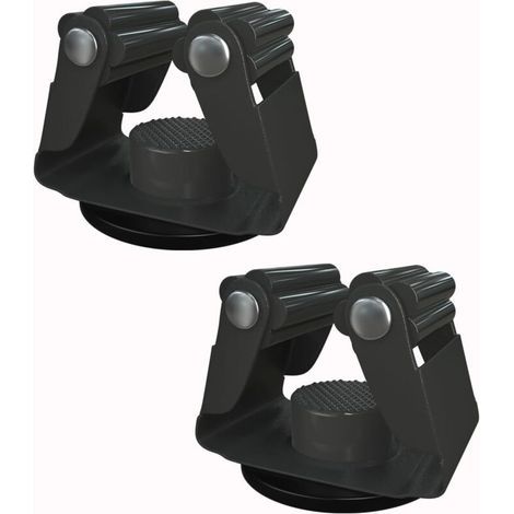 Lot de 2 supports magnétiques pour vadrouille et balai, pinces à balai, cintres en acier inoxydable, supports magnétiques pour réfrigérateur, camping-car, rangement mural, garage, cuisine, outils de b (1/4)
