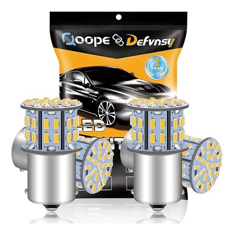 Pack of 4-1156 LED Bulbs 50SMD BA15S P21W 7506 LED Bulb DC 12V for RV Camper Interior Lights, Backup Lights for Cars 3000K Warm White (1/5)
