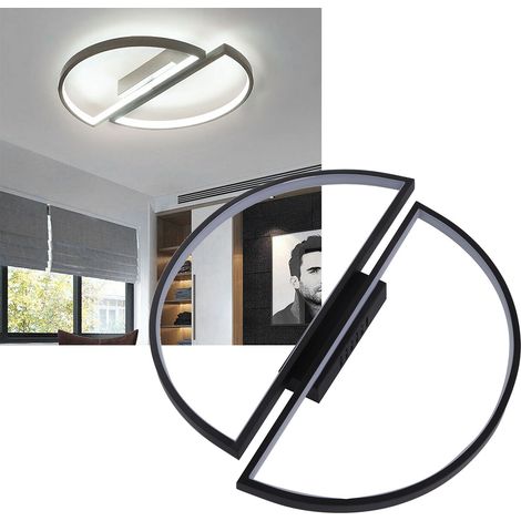 Plafonnier LED moderne style nordique épuré, lampe semi-circulaire pour chambre, 185-265 V CA (1/5)