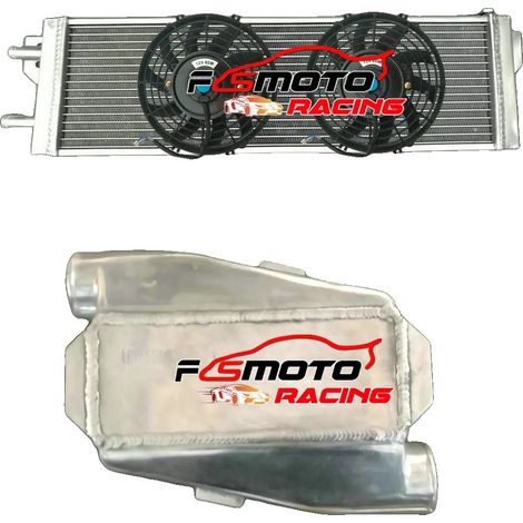 Intercooler Universel Air Eau, Dimensions Compactes, Ventilateurs Intégrés (1/2)